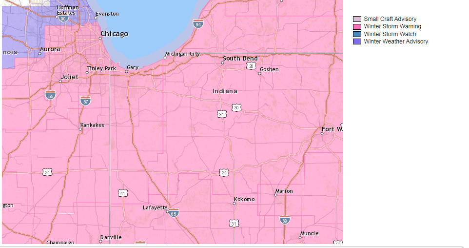 Update Winter Storm Warning continues