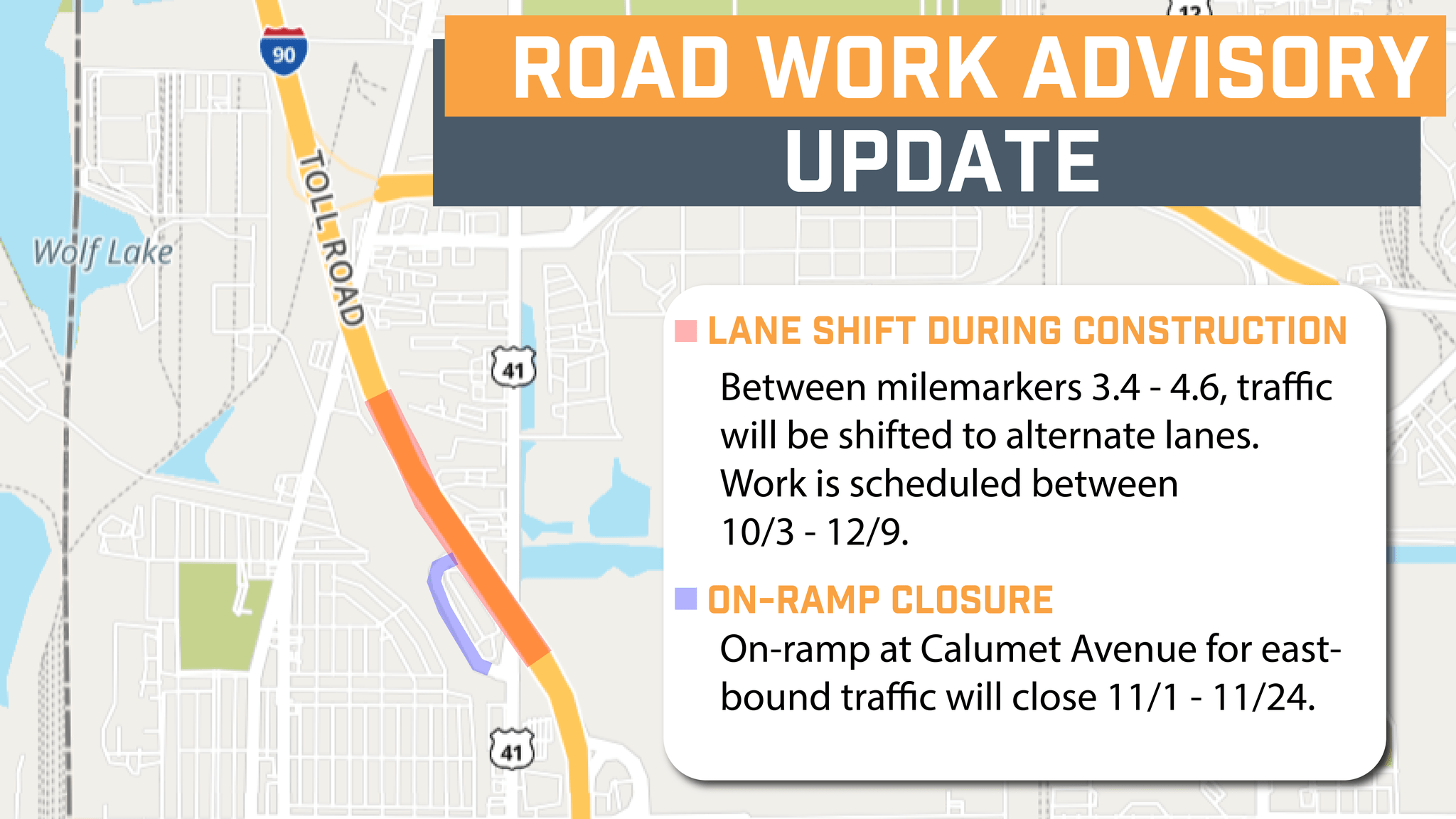 Indiana Toll Road Road gives update on work in Lake County