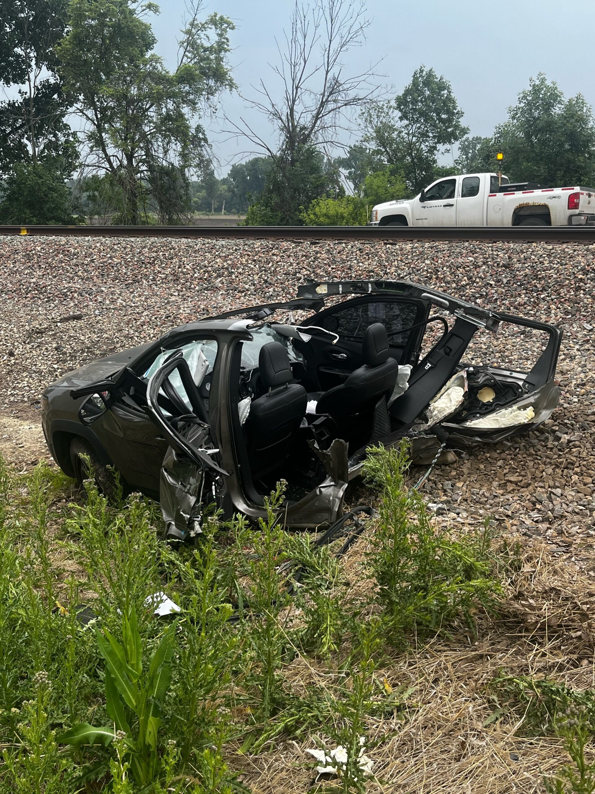 1 injured after vehicle hit by train in Berrien County