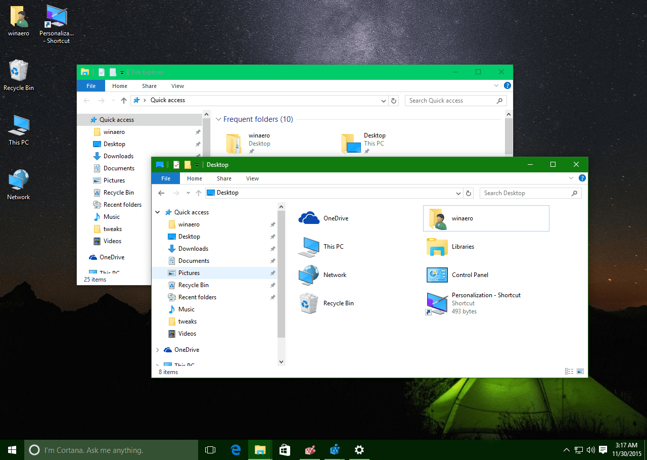 Change color of inactive title bars in Windows 10