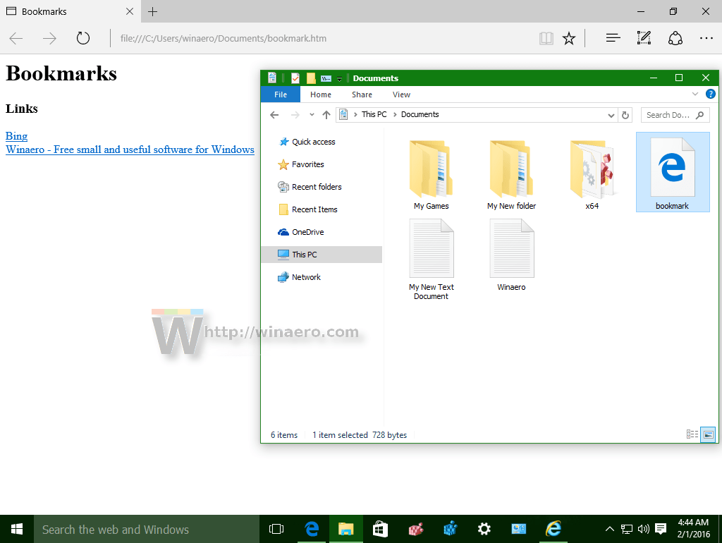 How to export Explorer bookmarks to an HTML file in Windows 10