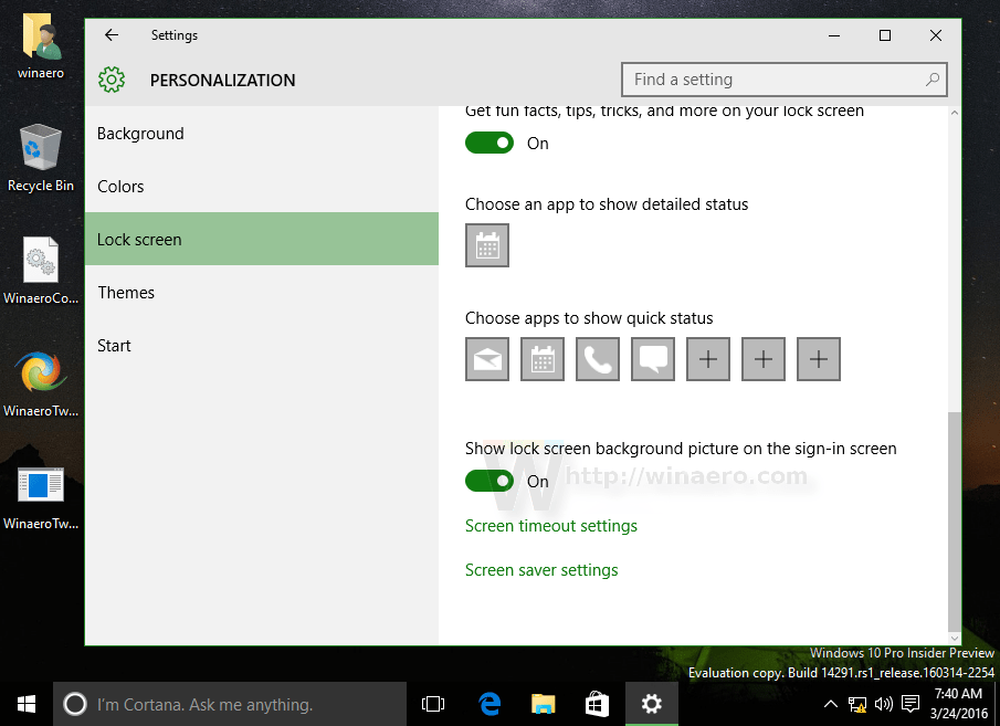Change signin screen background image in Windows 10