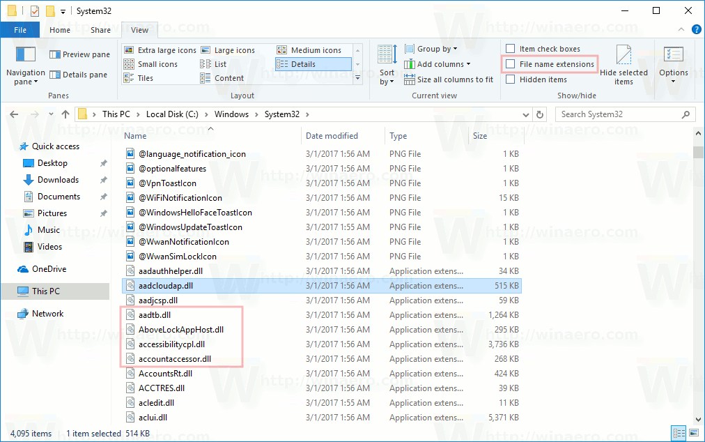 How to Show or Hide File Extensions in Windows 10