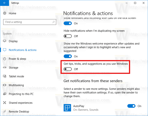 Disable Link Your Phone Notification in Windows 10