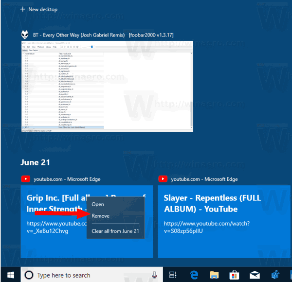 How to Remove Activities from Timeline in Windows 10
