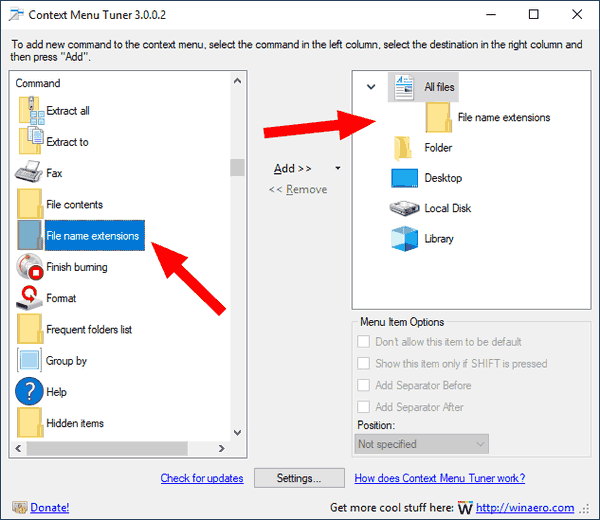 Add File Extensions Context Menu in Windows 10