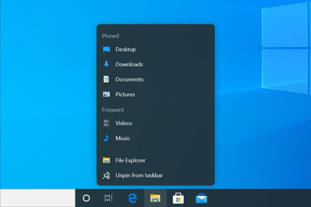 More Windows 10 Sun Valley design Floating Jump Lists and Start