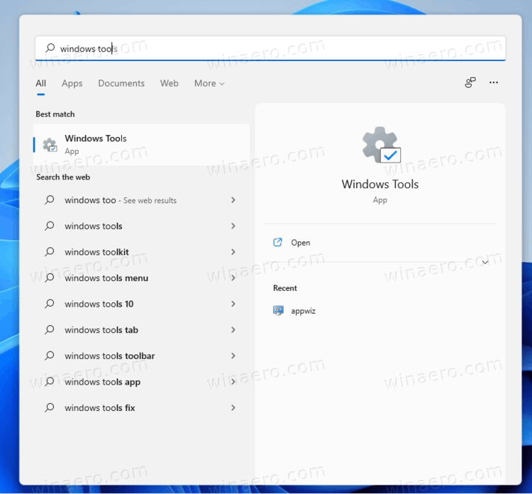How to Open Windows Tools in Windows 11