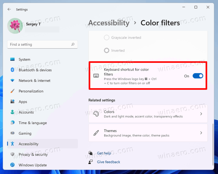 How to Enable Color Filters in Windows 11