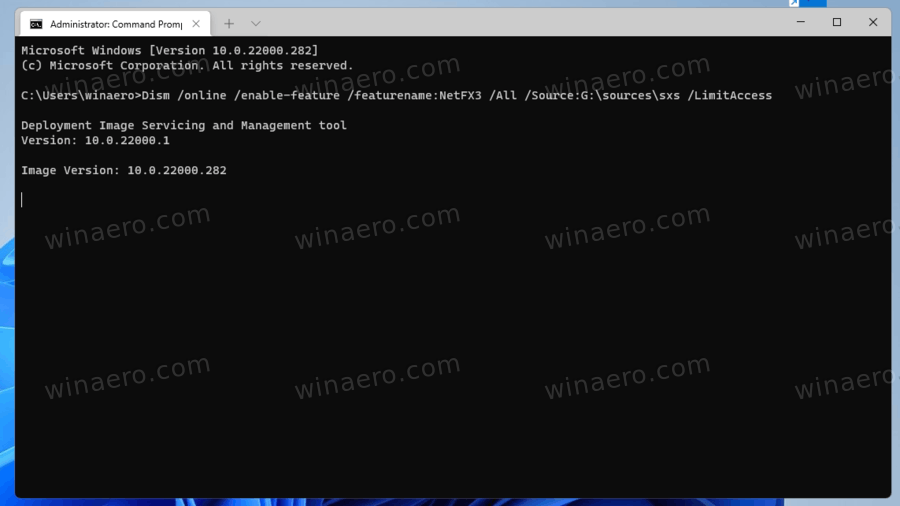 How to Offline Install .NET Framework 3.5 in Windows 11 with DISM