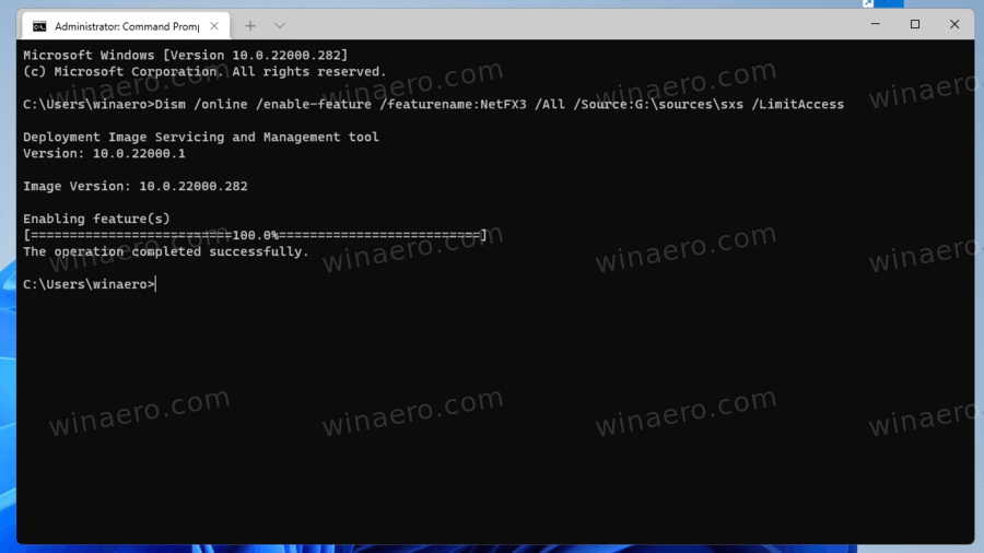 How to Offline Install .NET Framework 3.5 in Windows 11 with DISM