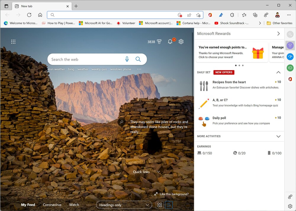 Microsoft is testing a sidebar with various tools in Edge