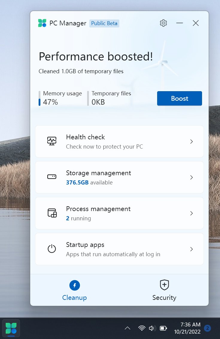 Microsoft is working on a new PC Manager app that optimizes Windows 11