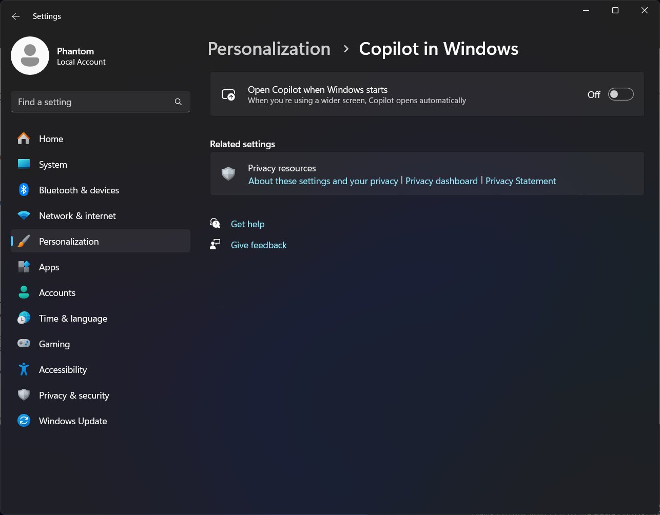 Windows 11 getting an option to auto start Copilot