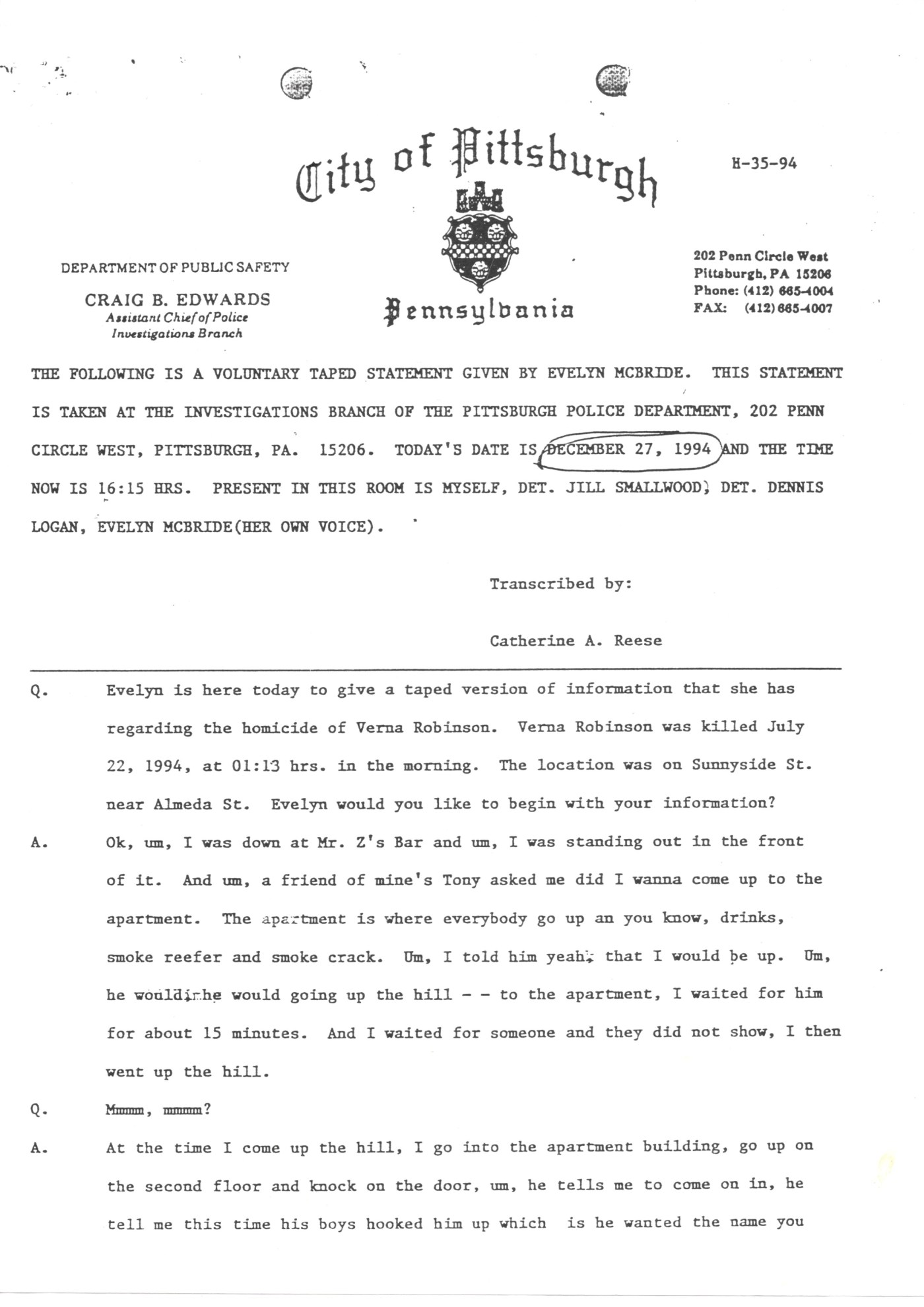 Witness Statements "Win At All Costs"