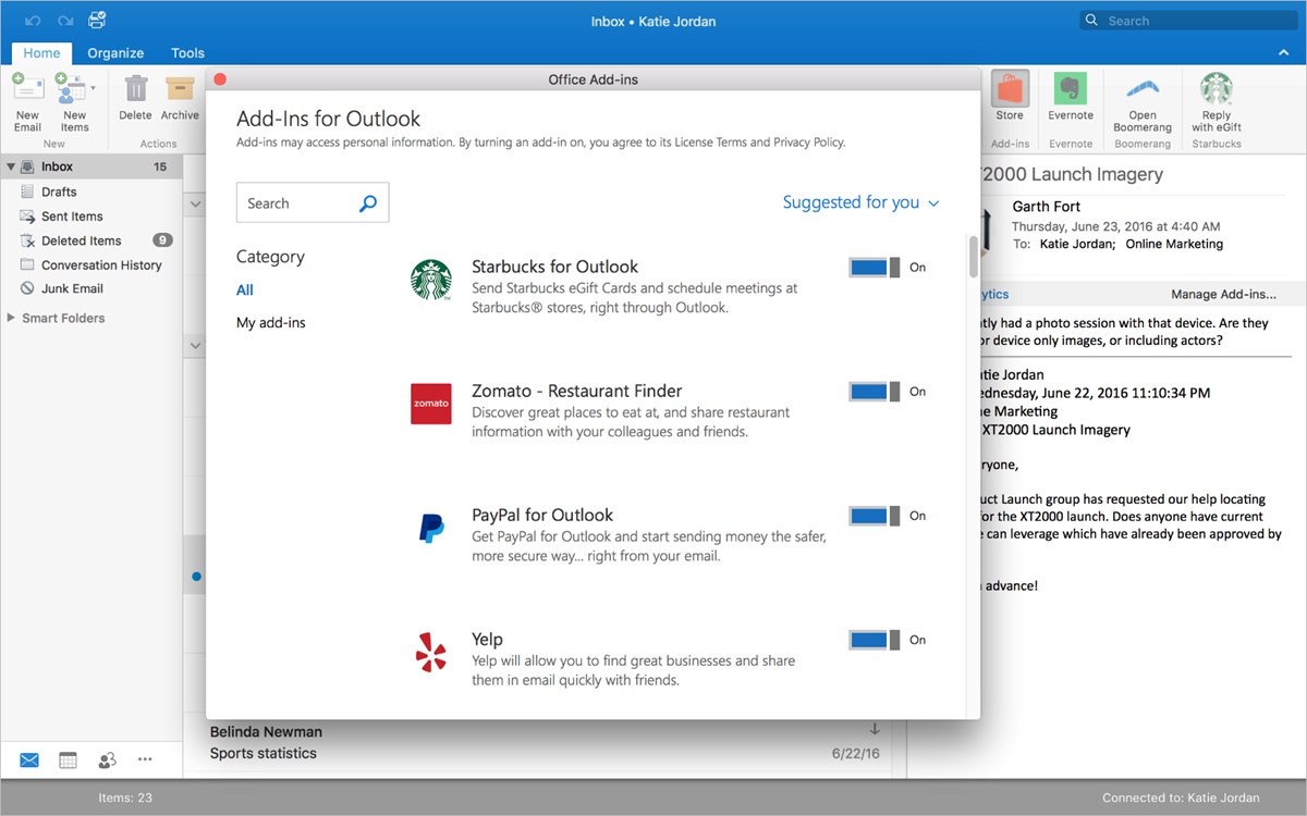 Microsoft Office 365, Outlook Add-Ins are removed and.
