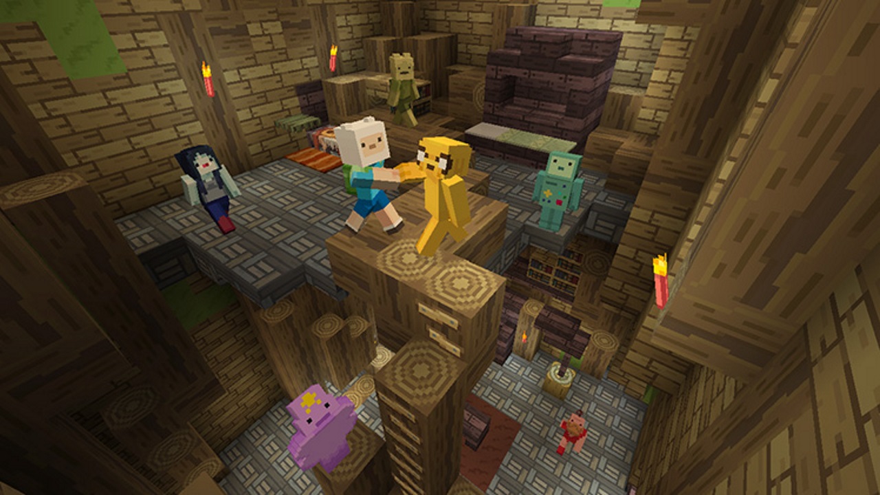 Minecraft and Adventure Time Collide in Mashup Pack for Windows 10 and