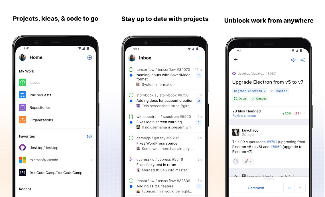GitHub Mobile Version 1.2 Arrives on iOS and Android WinBuzzer