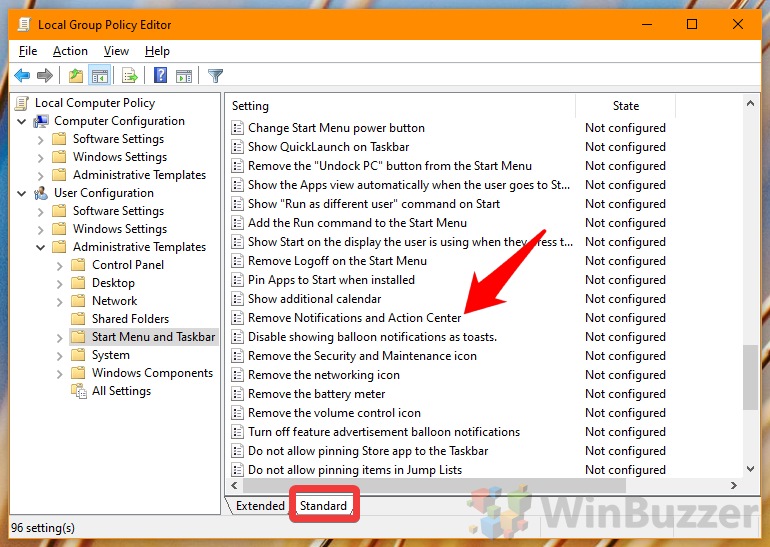 How To Enable Or Disable The Action Center In Windows 10 winbuzzer