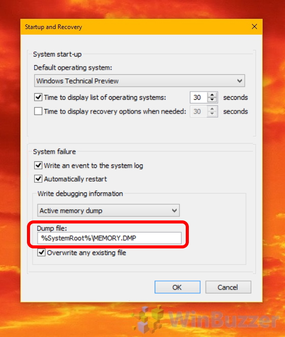 How to Configure Blue Screen Crash (BSOD) Dump Files in Windows 10