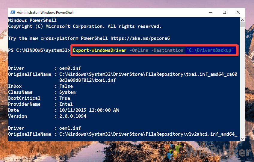 How to Backup Drivers in Windows 10 and Restore Them Again WinBuzzer