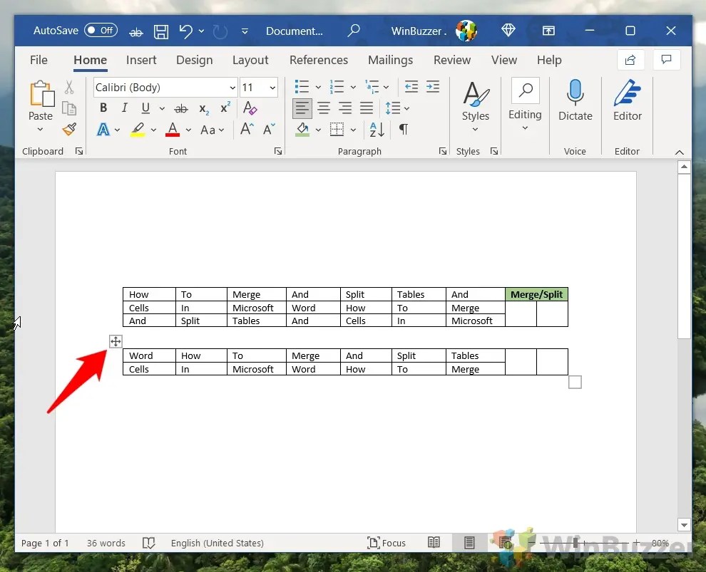 How to Merge and Split Tables and Cells in Word WinBuzzer