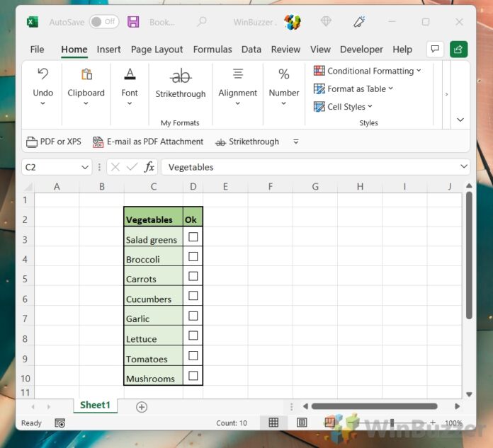 How to Insert a Checkbox in Excel WinBuzzer