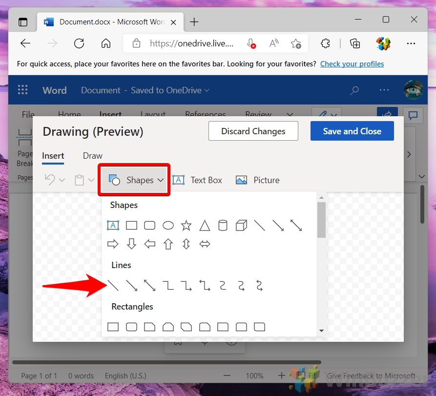 How To Insert A Vertical Or Horizontal Line In Word And Word Online