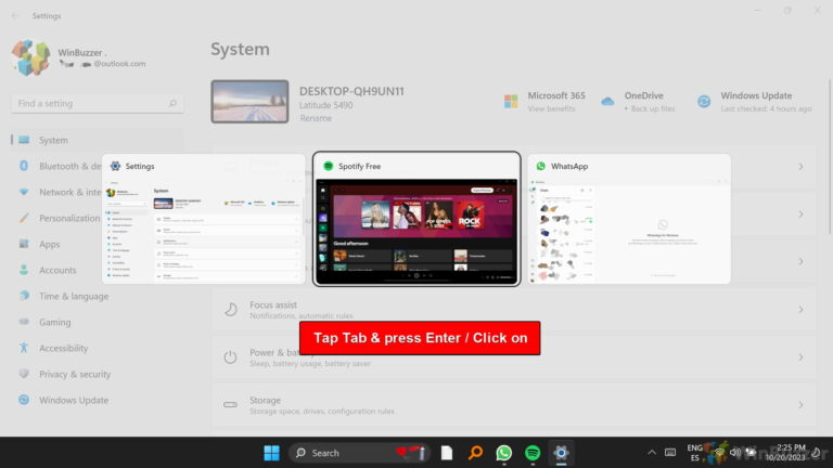 How to Switch between Open Windows in Windows 11 or Windows 10 - WinBuzzer