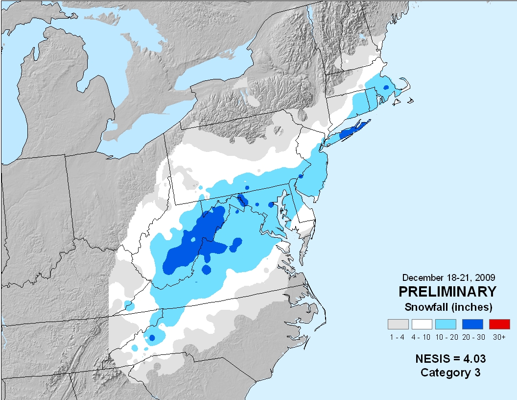12.310 Case Study December 1820, 2009 Eastern U.S. Snow Event