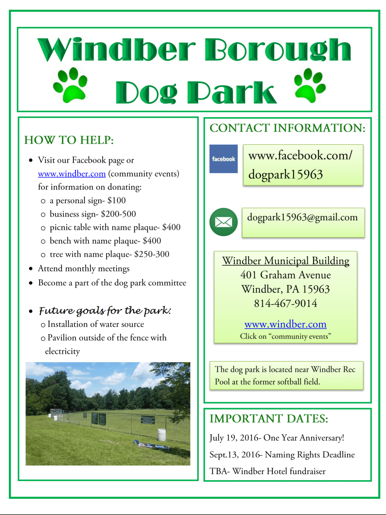 Windber Dog Park Windber Borough
