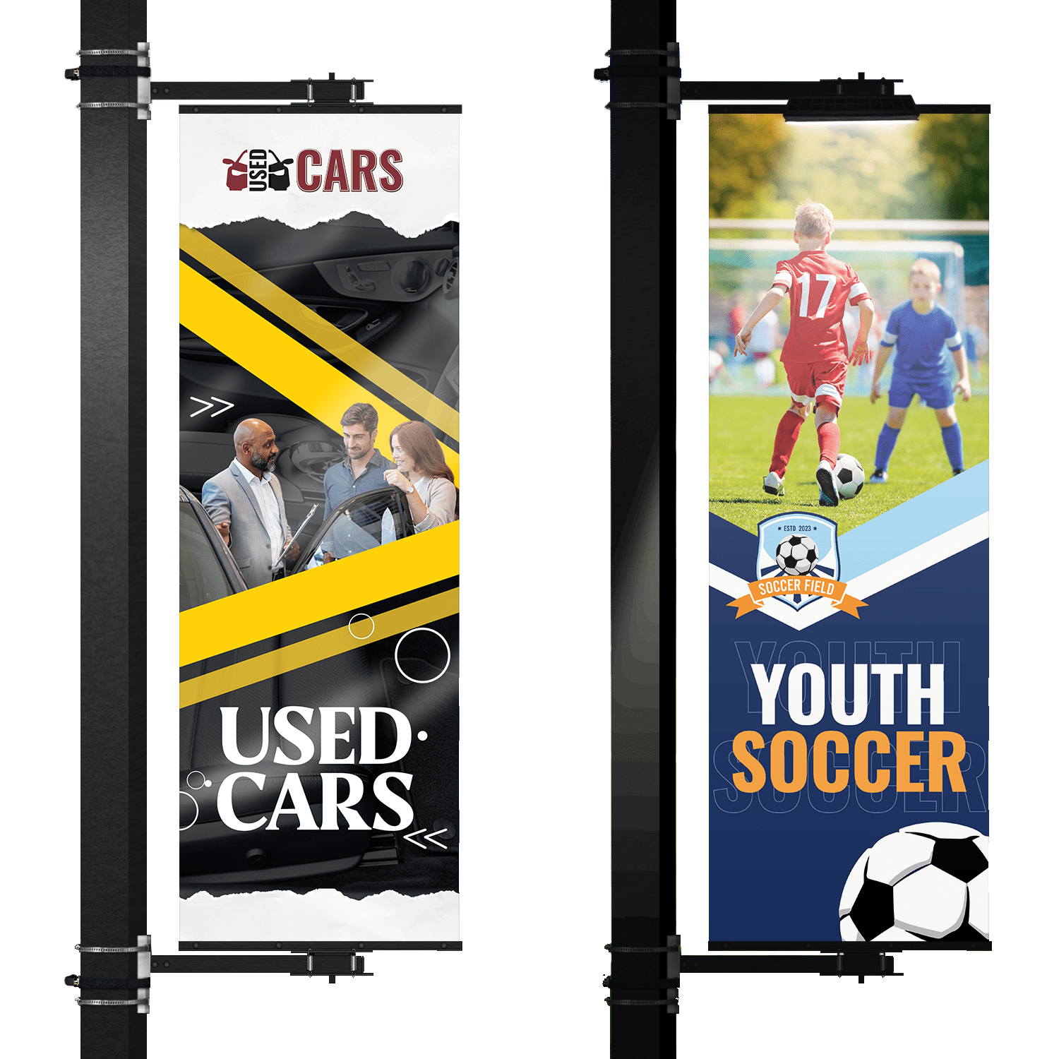 Pole Signs with Optional Solar LED Lights Windigo Signs