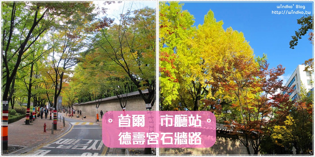 首爾景點∥ 市廳站 德壽宮石牆路-銀杏轉黃的季節＆行道樹穿衣服
