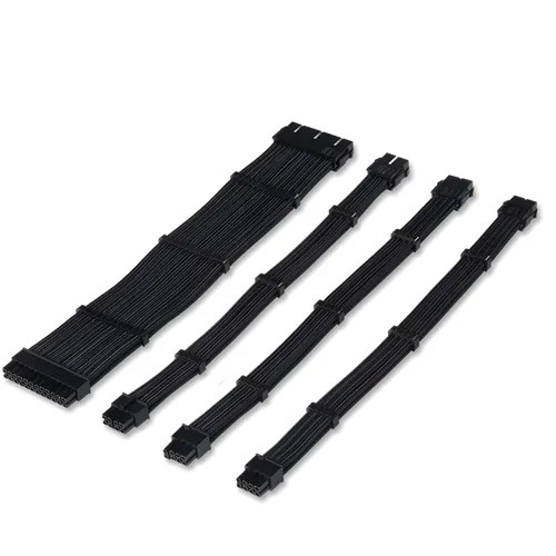 Tecware FLEX Sleeved Extension Cables (Black) - WIND NET Computers