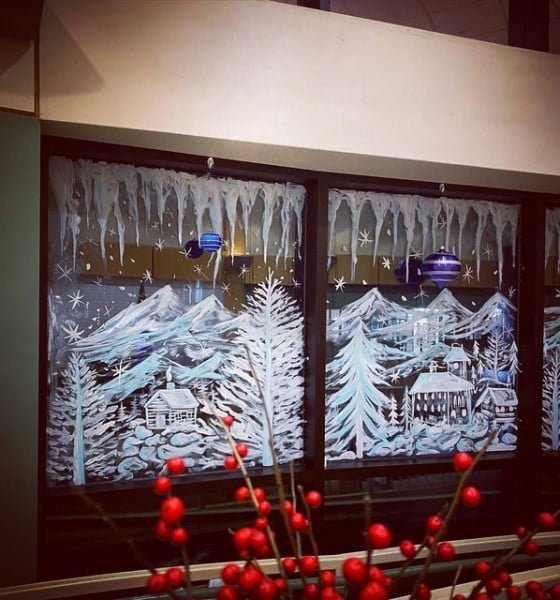 25 Charming Christmas Window Paint Ideas