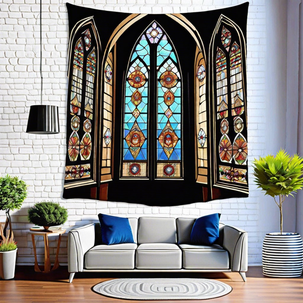 15 Living Room Cathedral Window Wall Decor Ideas