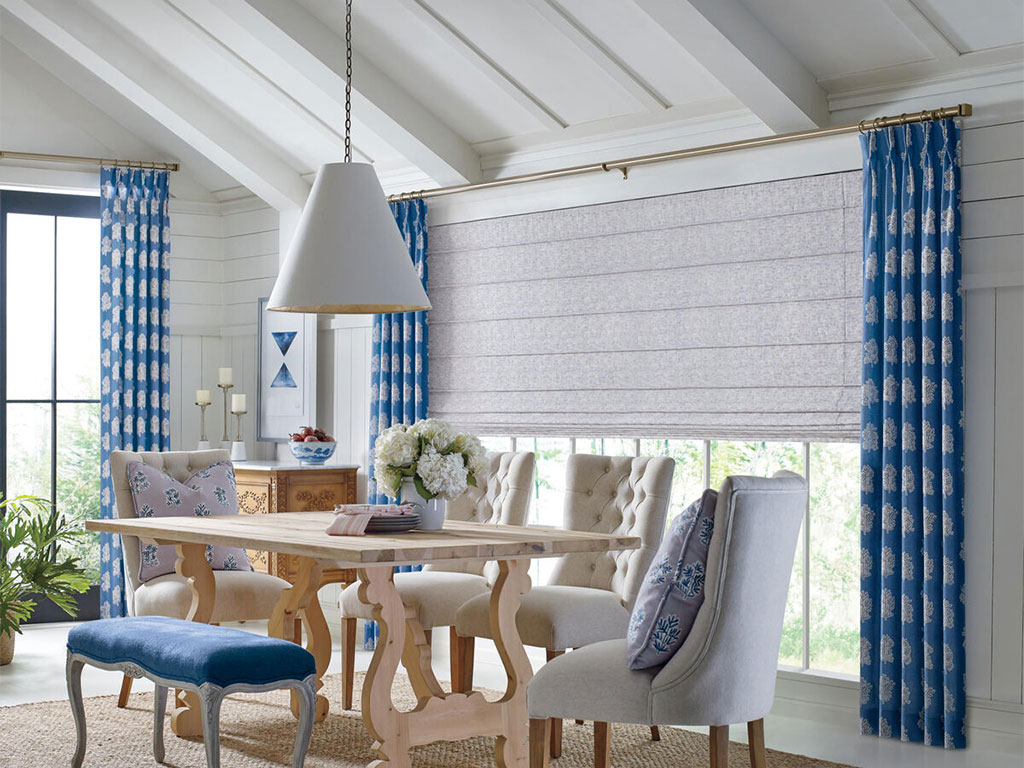 Drapery Side Panels & Roman Shades Window Treatments Services New York City, Manhattan, NY