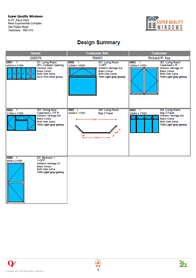 Smart Architectural Aluminium Windowmaker Software