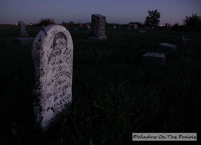 Country Cemetery At Night Window On The Prairie