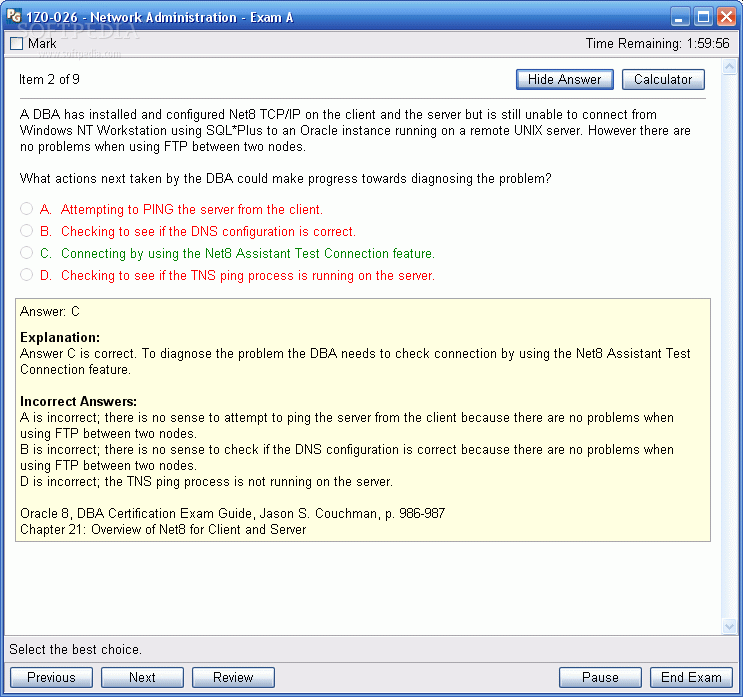 Download 1Z0026 Network Administration Practice Test Questions