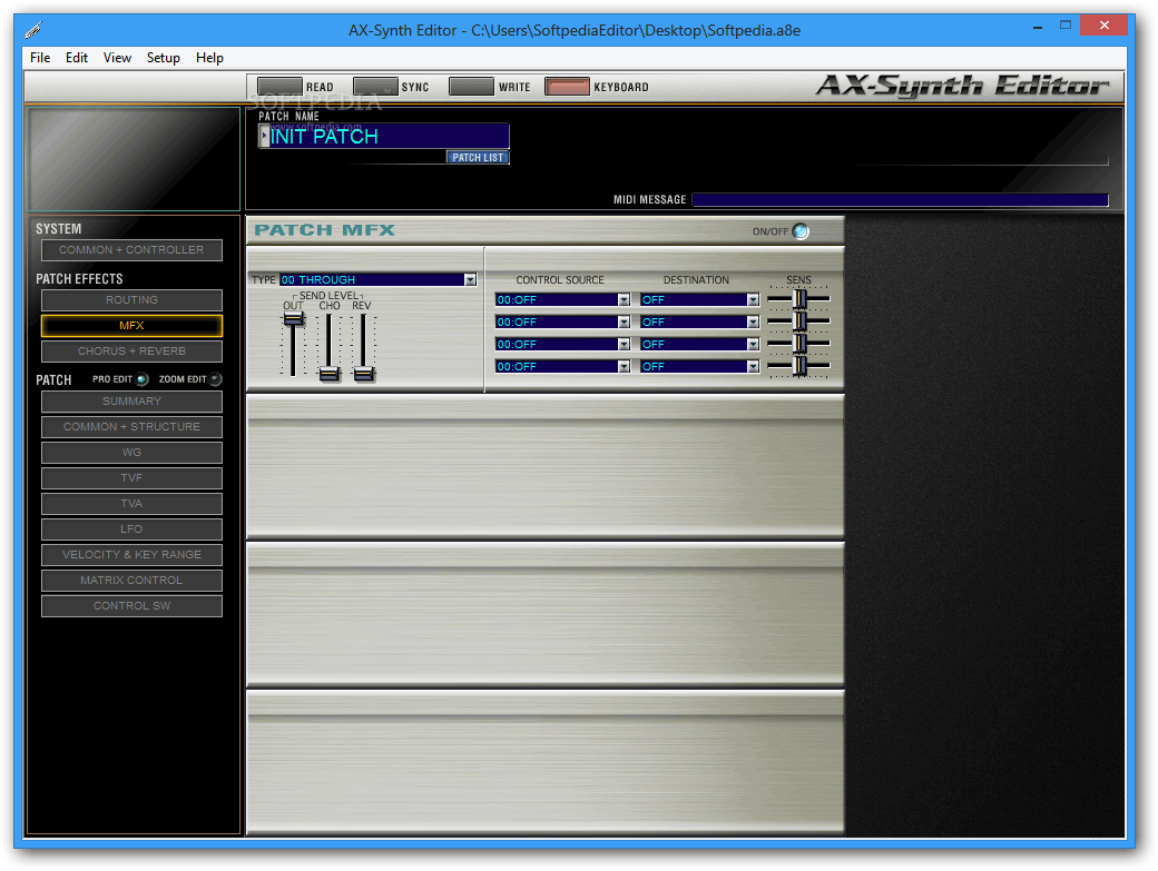 AXSynth Editor 1.00 Download, Screenshots