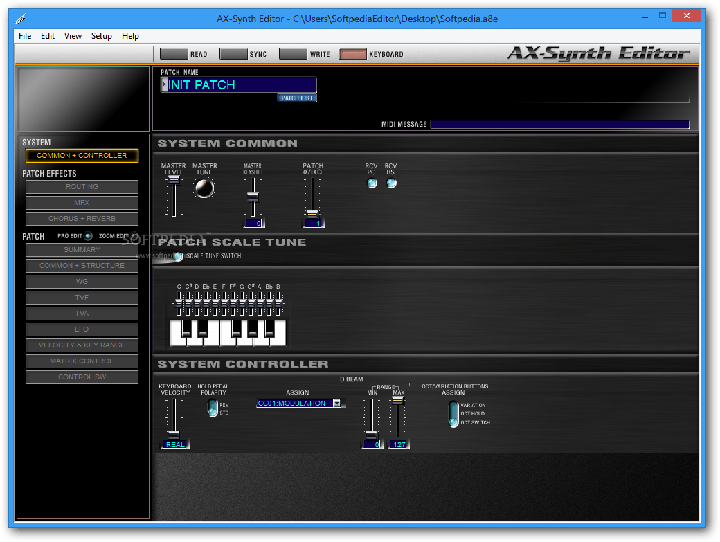 AXSynth Editor 1.00 Download, Screenshots