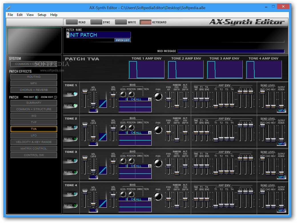AXSynth Editor 1.00 Download, Screenshots