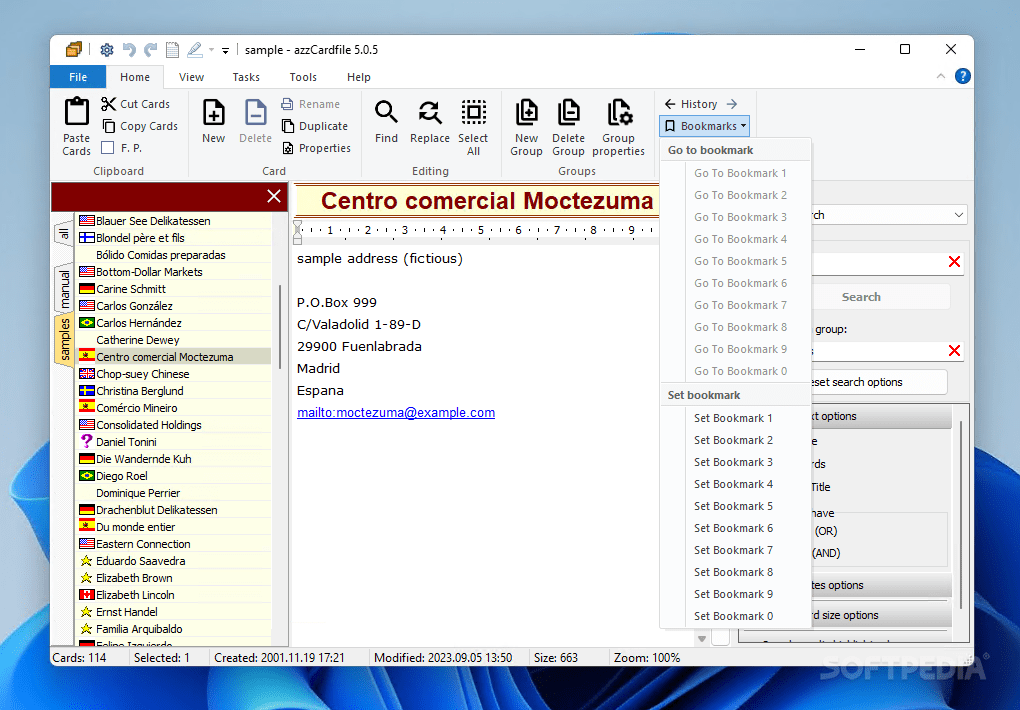 AZZ Cardfile 5.0.8 Download, Review, Screenshots
