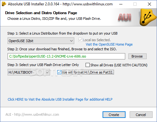Absolute USB Installer 2.0.0.164 - Download, Review, Screenshots
