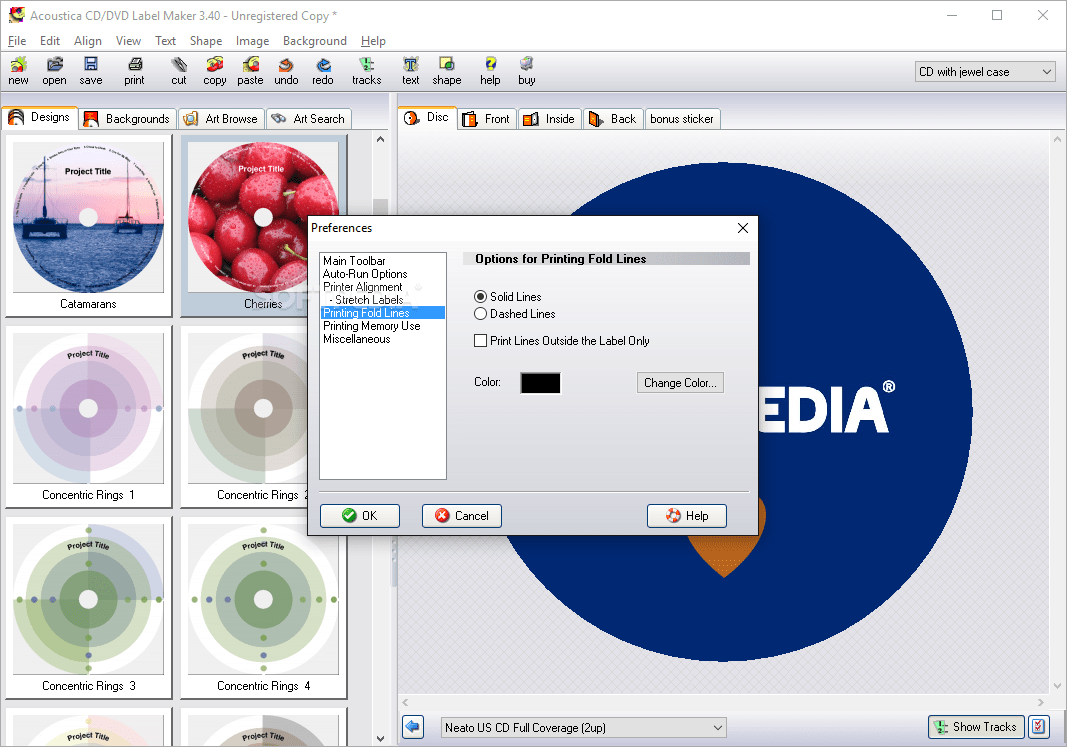 Acoustica CD/DVD Label Maker 3.40 Download, Review, Screenshots