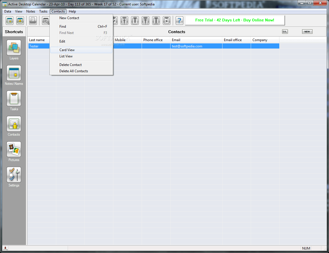 Active Desktop Calendar 7.96 Build 111123 Download, Review, Screenshots