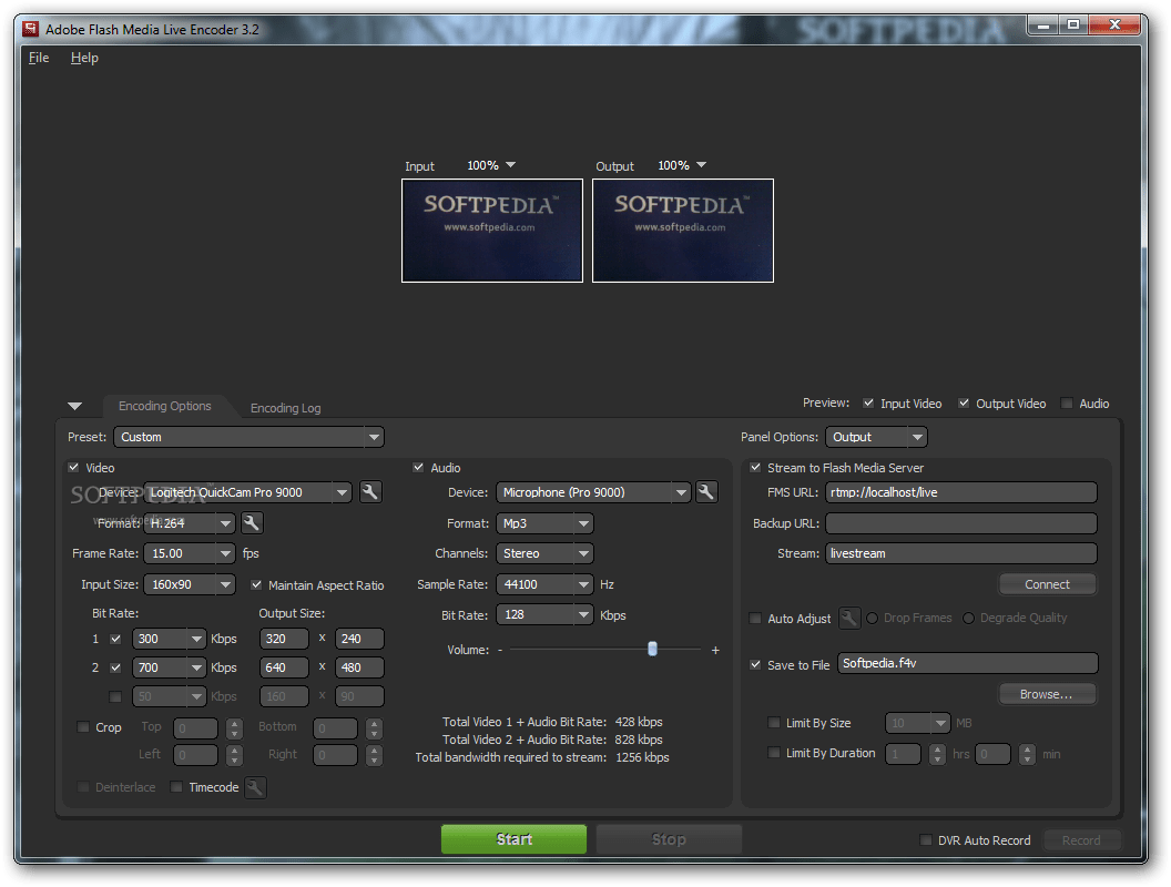 Adobe Flash Media Live Encoder 3.2.0.9932 Download, Review, Screenshots