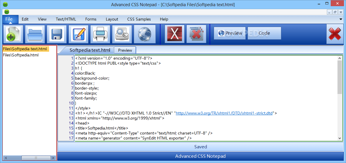Advanced CSS Notepad 1.0.0 Download, Review, Screenshots