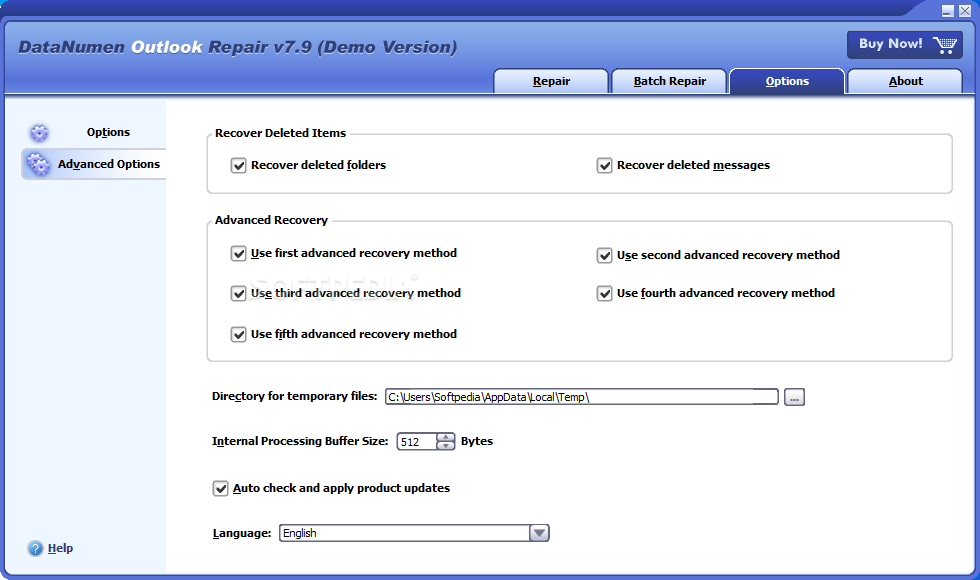 DataNumen Outlook Repair 10.1.0.0 Download, Review, Screenshots